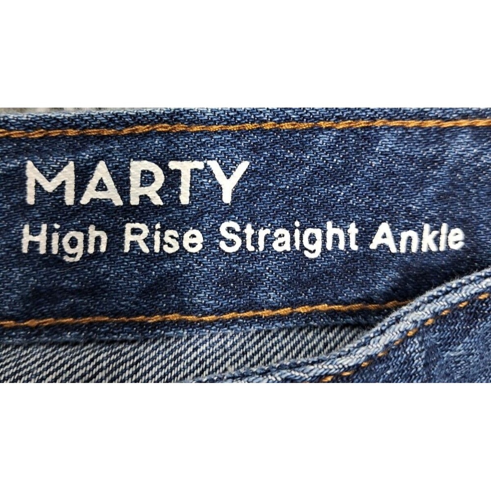 !IT Marty Jeans Womens Sz 8 High Rise Straight Leg Ankle Denim Blue Stretch - Picture 6 of 15
